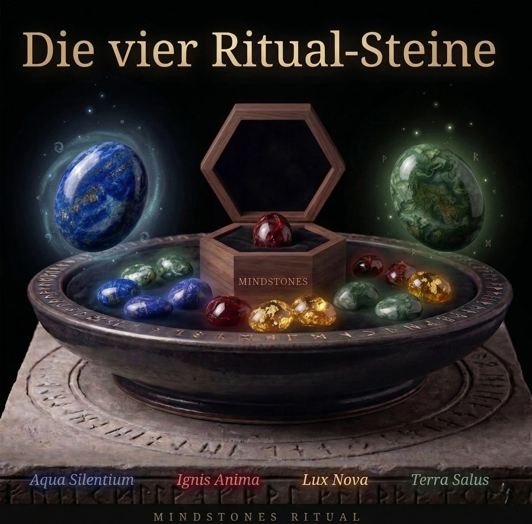Die vier Ritual-Steine und die Schatulle